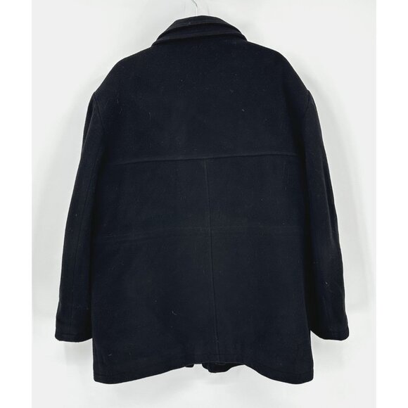 LAUREN RALPH LAUREN car coat outerwear cashmere wool blend quilted black 46R - Picture 11 of 14